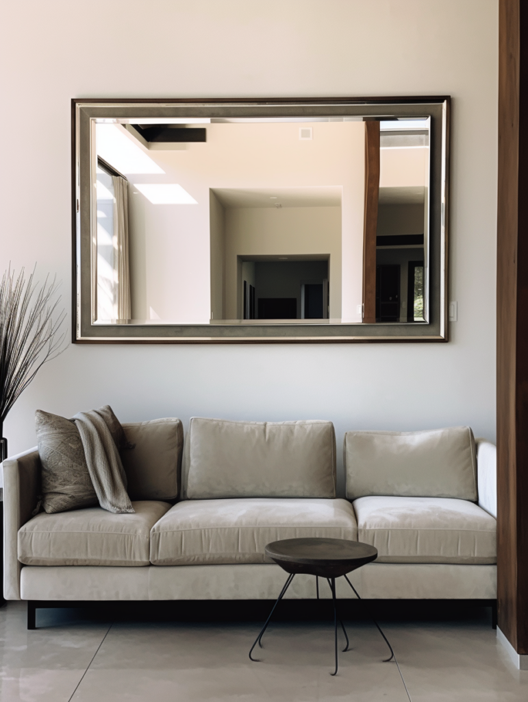 Mirrors add a touch of class to your living space. We can create a custom design that matches your aesthetic.